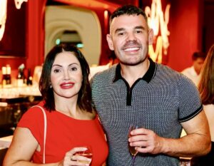 Dr bart scanlon and Sharon celebration drinks at cosmetic conference
