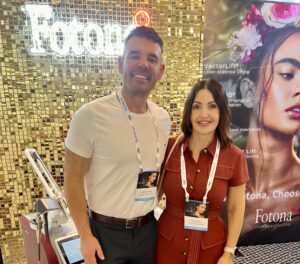 dr bart scanlon with Fotona lasers in front of laser
