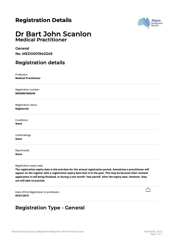 Australian Health Practitioner Regulation Agency - Register of Practitioners