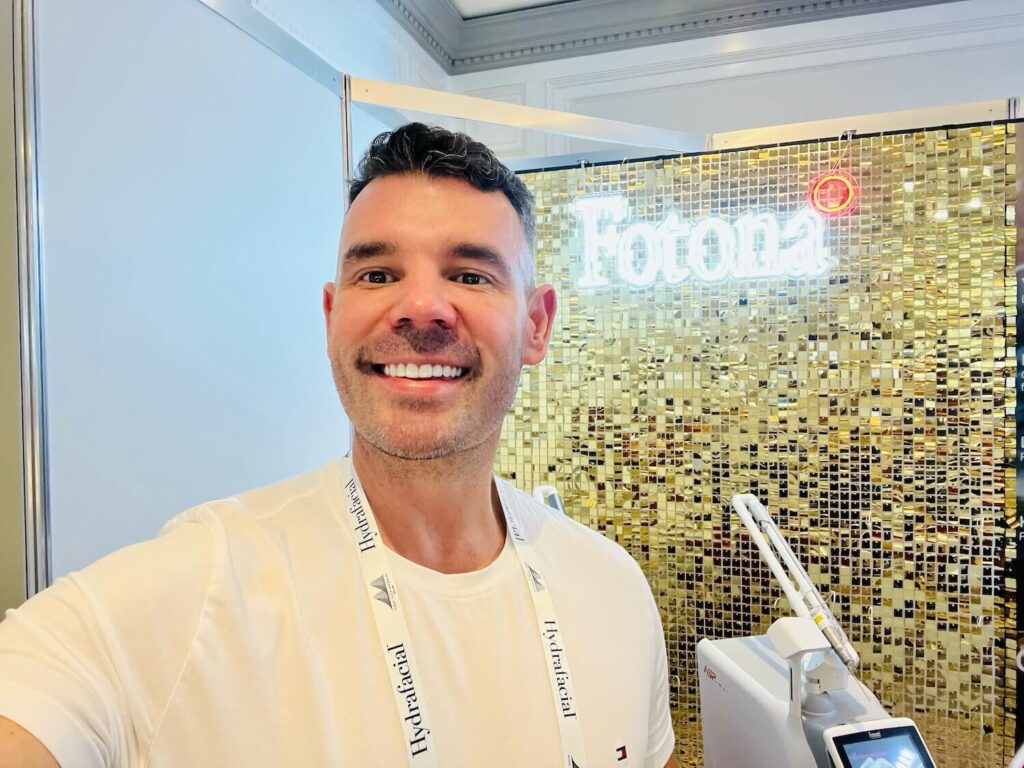 Dr. Bart Scanlon at Fotona Laser booth