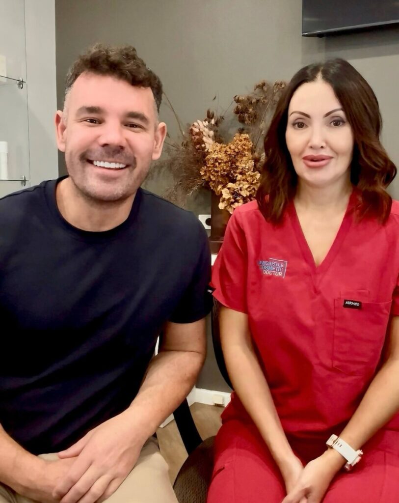 Dr. Bart Scanlon and Sharon Leayr in clinic